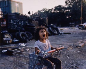 Girl in Shopping Cart, Chicago, 1991