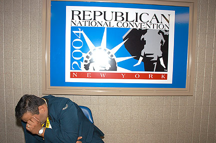 Republican National Convention Sign, Hallway, Republican National Convention, New York, 2004