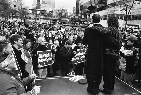 David and Mark Wellstone on Election Day, 2002