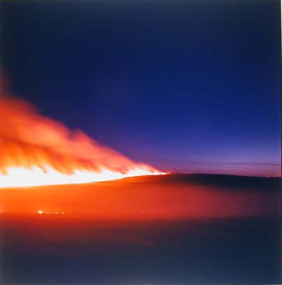Prairie Fire Near Cottonwood Falls Kansas, 1997