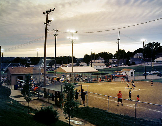 Girls Softball Game, Plate City, Missouri, 2000