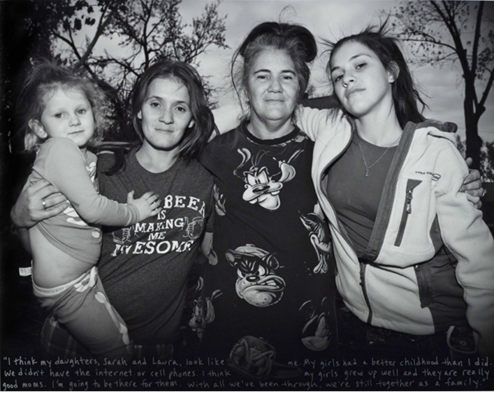 Loretta with Daughters Sarah and Laura and Granddaughter Madison, Dixie Street, 2011