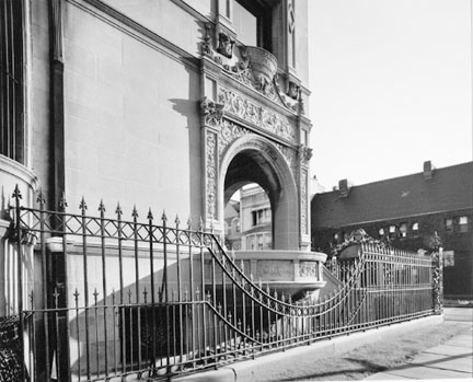 Porch and Fence, Kimball Mansion, Chicago, from the Historic American Buildings Survey