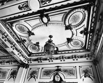 Ceiling Decorations, Plaza Hotel Lobby, Chicago, from the Historic American Buildings Survey