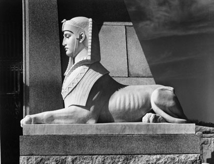 Marble Sphinx, Brunswig Pyramid, Metairie Cemetery