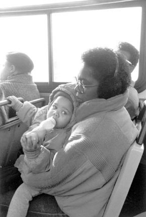 Mother and Child on a Bus, Chicago, from Changing Chicago