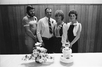 Steven, Dennis and Christy Sellner, 25th Wedding Anniversary, Legion Hall, Morgan, Minnesota, from the 