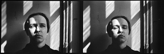 Untitled (male face/diptych)