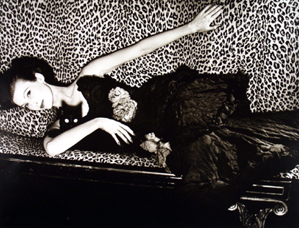 Mary Jane Russell on Leopard Sofa, Paris
