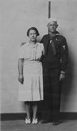 Untitled (sailor and woman, standing)