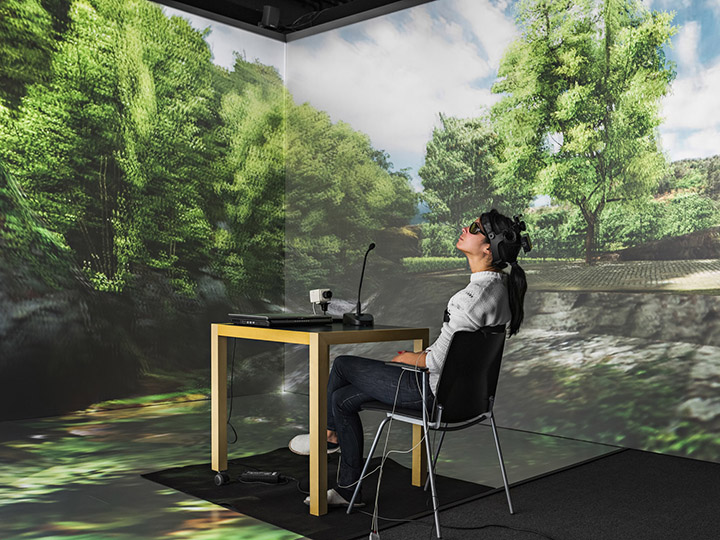 Madelaine in a Study of Stress Reduction in Virtual Reality, Bosch Lab, Swedish University of Agricultural Sciences, from the 