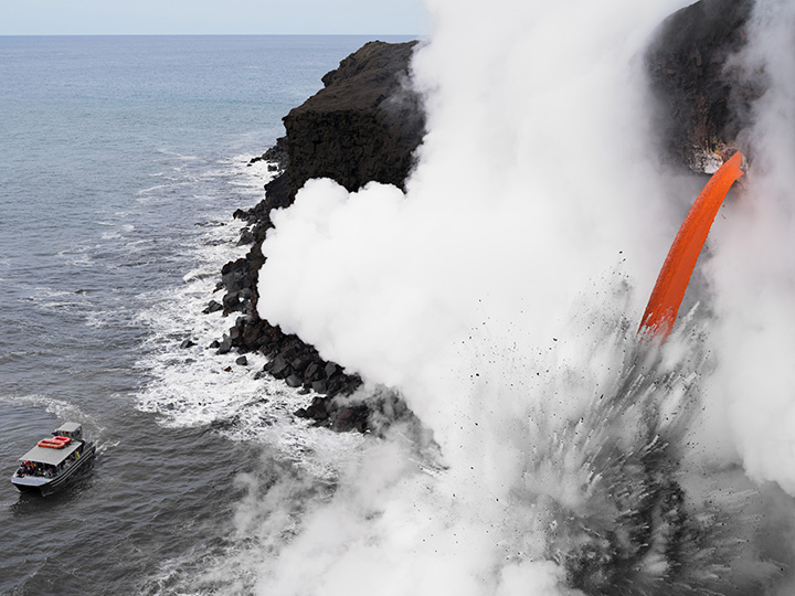 Lava Boat Tour, Hawaii, from the 
