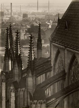 Untitled (part of view from above of cathedral, rooftops in background)