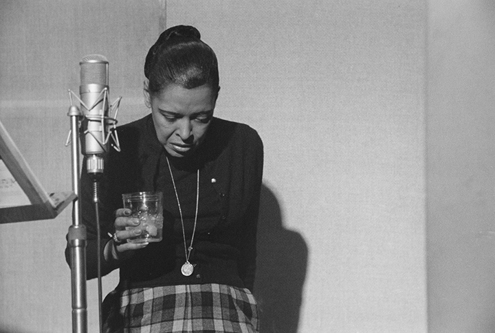 Billie Holiday, recording studio, N.Y.C.