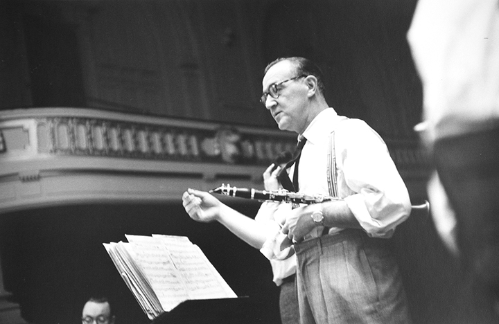 Benny Goodman, concert rehearsal, NYC