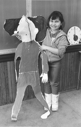 Liliana Linares and her Self Portrait, Hans Christian Anderson Elementary School, Chicago, from Changing Chicago