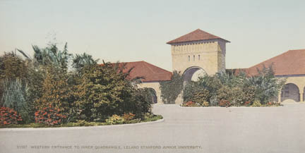 Western Entrance to Inner Quadrangle, Leland Stanford Junior University, California