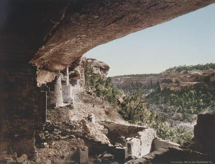 Cliff Palace, Mesa Verde, From the Ruins, Colorado
