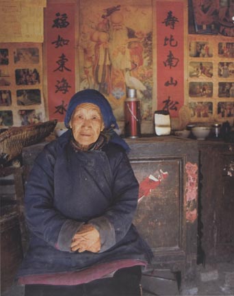Zhao Lanying (74-Years-Old) at Huilong VIllage, Shangbali Township of Huixian County in 1993, from the 