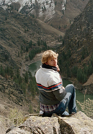 Ken with Salmon River, from the 