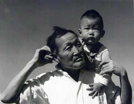 Manzanar, California, Grandfather and Grandson