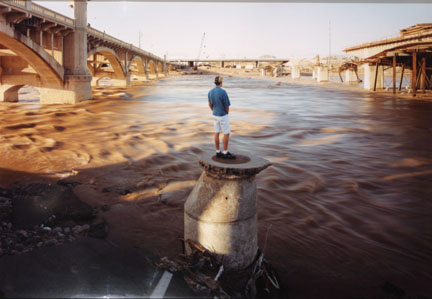 David at the Flood of the Salt River, Tempe, Arizona, from the 
