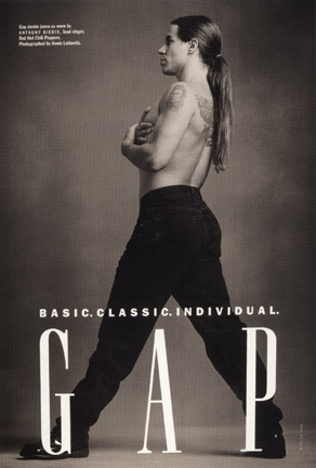 Gap denim jeans as worn by Anthony Kiedis, lead singer, Red Hot Chili Peppers