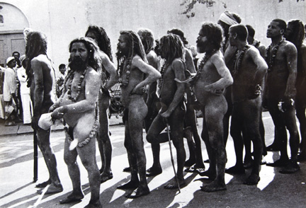 LL1195 (long line of naked men walking through street)
