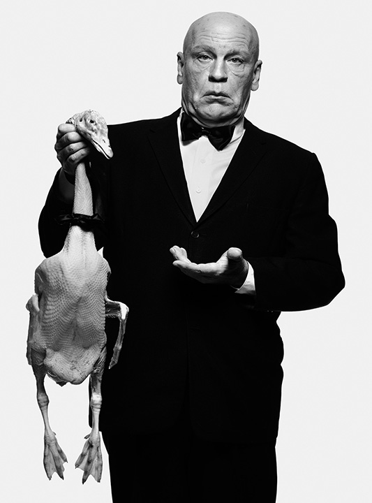 Albert Watson / Alfred Hitchcock with Goose (1973)