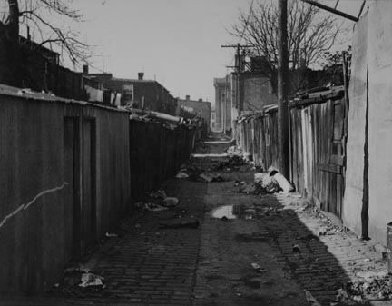Slum alley in Washington, D.C.