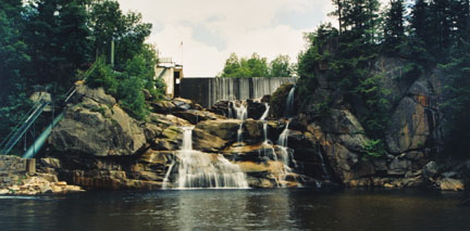 Goodrich Falls Hydroelectric Station, Glen, NH, June 1989, from the 