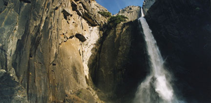 Upper and LowerYosemite Falls, Yosemite National Park, CA, March 1992, from the 