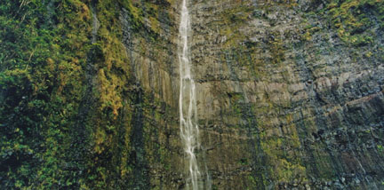 Waimoku Falls, Maui, Hawaii, February 1993, from the 