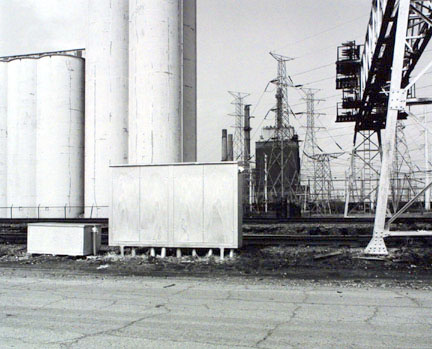 Former Malt Home (l) and State Line Power Plant (r) by Conrail Tracks, Chicago, Illinois
