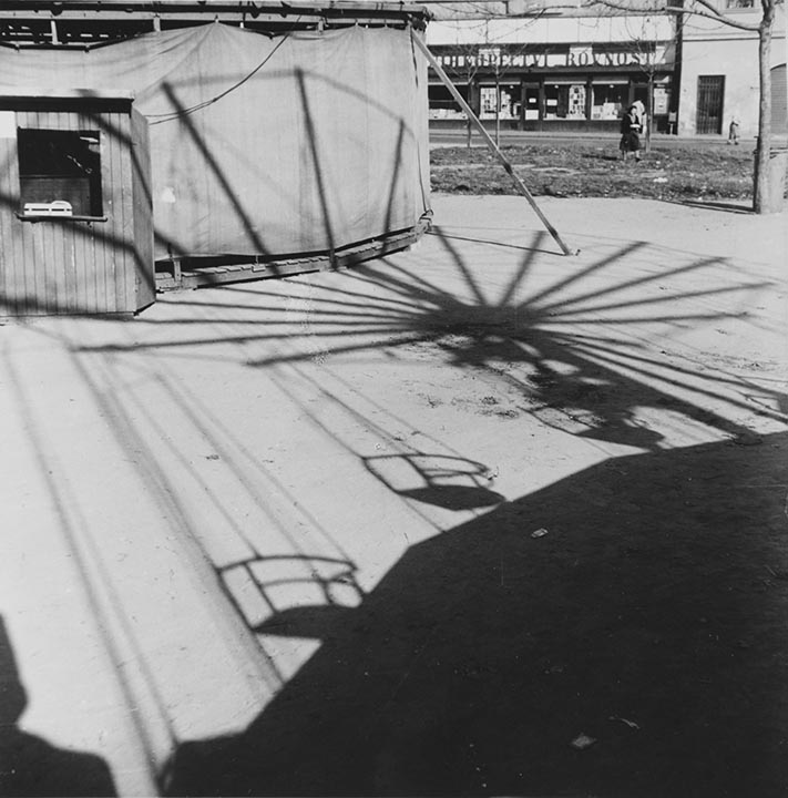Untitled (Swing ride shadows on tent)