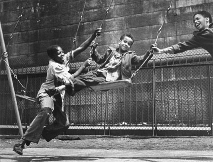 Three Boys on a Swing