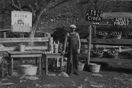 A cider and apple stand on the Lee Highway, Shenandoah National Park, Virginia