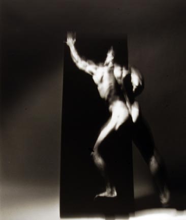 Four Studies of Figure in Movement Ascending and Descending a Black Velvet Monolith I, 19 December 1989, Chicago Studio