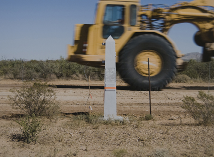 Border Monument No. 36, N 31° 47.024' W 108° 05.902', from the 