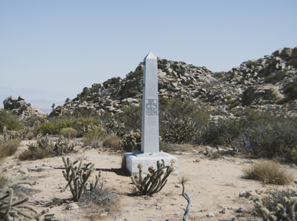 Border Monument No. 231, N 32° 37.181' W 116° 05.493', from the 