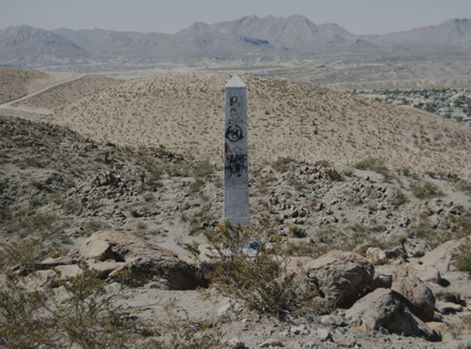 Border Monument No. 2A, N 31° 47.033' W 106° 32.992', from the 