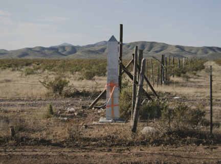 Border Monument No. 34, N 31° 47.039' W 108° 00.676', from the 