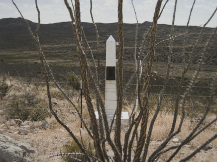 Border Monument No. 39, N 31° 47.022' W 108° 11.209', from the 