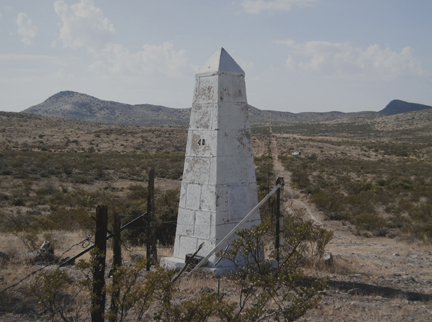 Border Monument No. 40, N 31° 47.024' W 108° 12.514', from the 