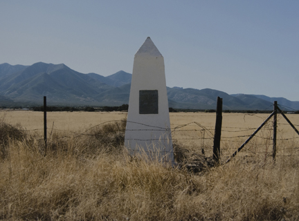 Border Monument No. 66, N 31° 19.937' W 108° 48.797', from the 