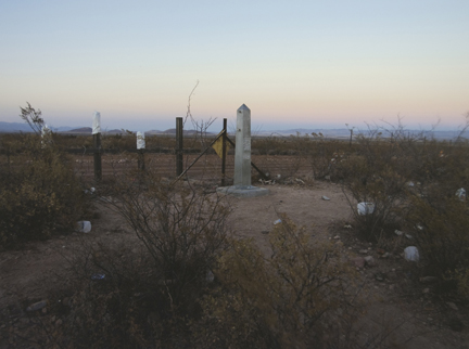 Border Monument No. 79, N 31° 20.045' W 109° 21.040', from the 