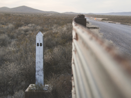 Border Monument No. 88, N 31° 20.048' W 109° 44.442', from the 