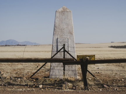 Border Monument No. 106, N 31° 19.978' W 110° 27.575' (North View), from the 