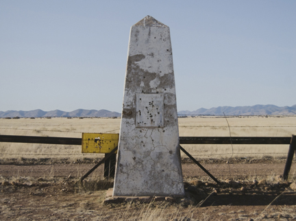 Border Monument No. 106, N 31° 19.978' W 110° 27.575', from the 