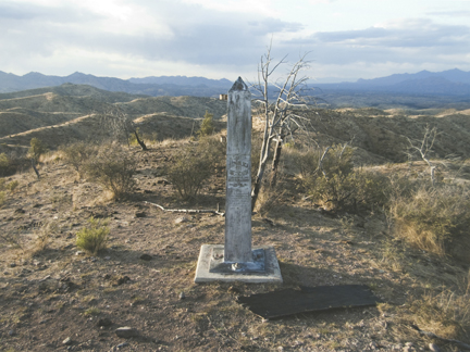 Border Monument No. 126, N 31° 19.928 ' W 111° 04.217', from the 
